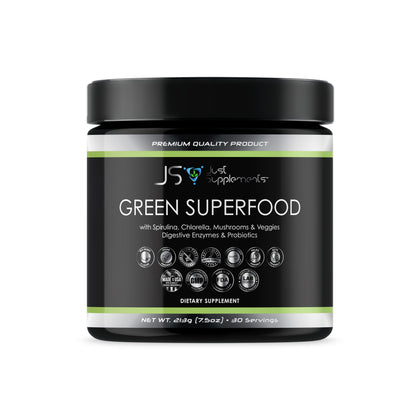 JS JUST SUPPLEMENTS Superfood Vert 281g vue de face