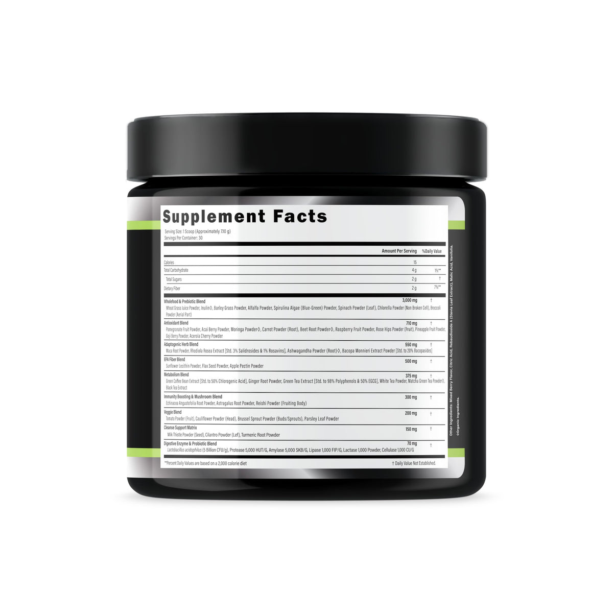 JS JUST SUPPLEMENTS Superfood Vert avec spiruline et chlorelle