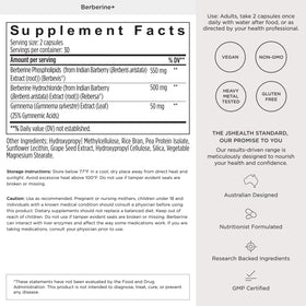 JSHealth Complément Alimentaire Berbérine 1050mg capsules dans un bol