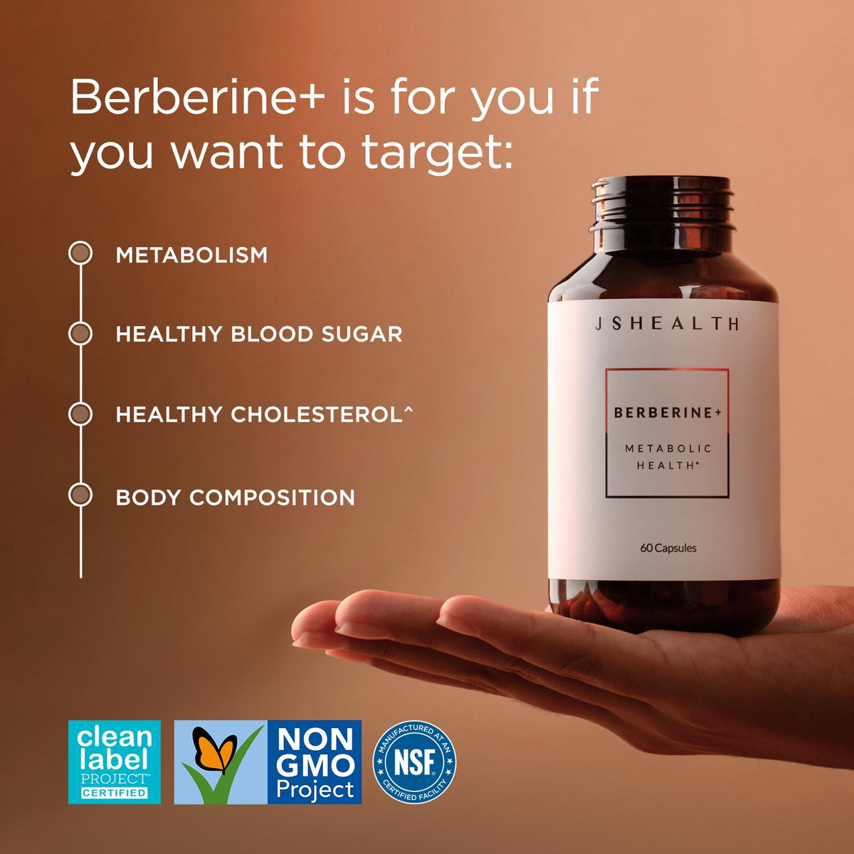 JSHealth Complément Alimentaire Berbérine 1050mg dosage recommandé