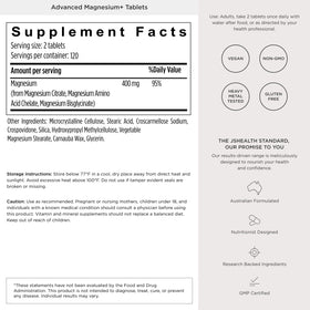 JSHealth Complément Alimentaire Magnésium 400mg - capsules prêtes à être prises