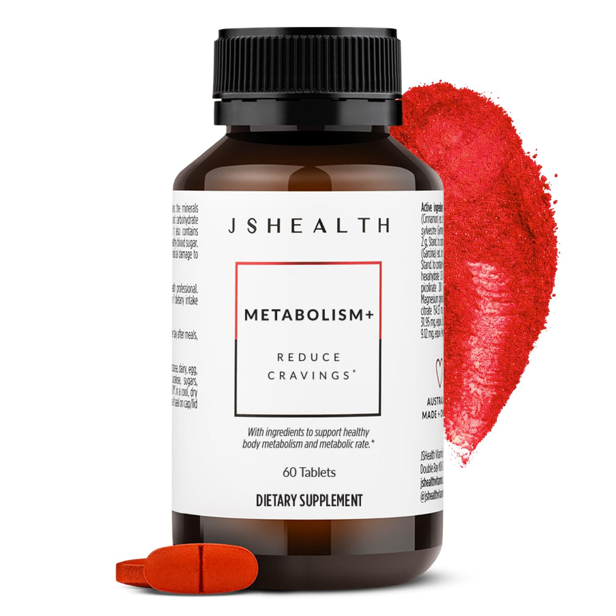 JSHealth Complément Alimentaire Métabolisme 60 Comprimés, avant