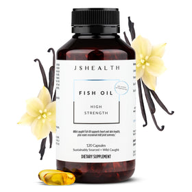 JSHealth huile de poisson 900mg Omega-3 vue de face