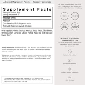 JSHealth Poudre de Magnésium 400mg dans son emballage original