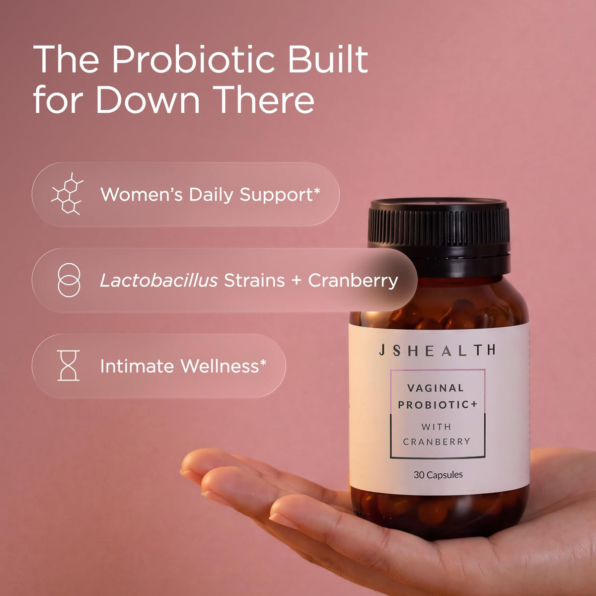 JSHealth Probiotique vaginal 30 capsules arrière