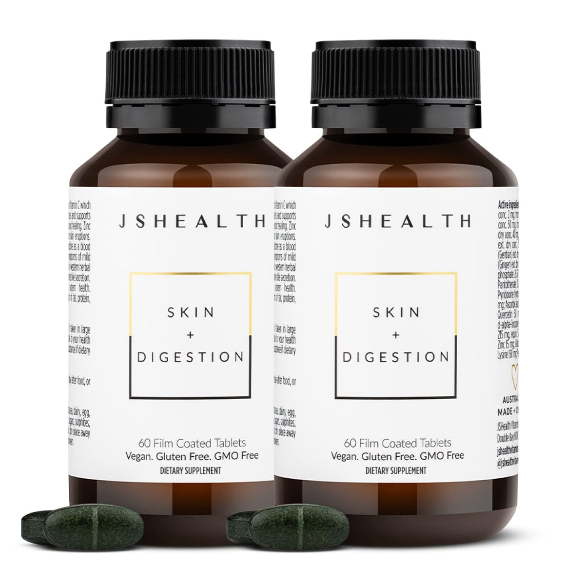 JSHealth Vitamines Peau et daily 120 comprimés vue de face