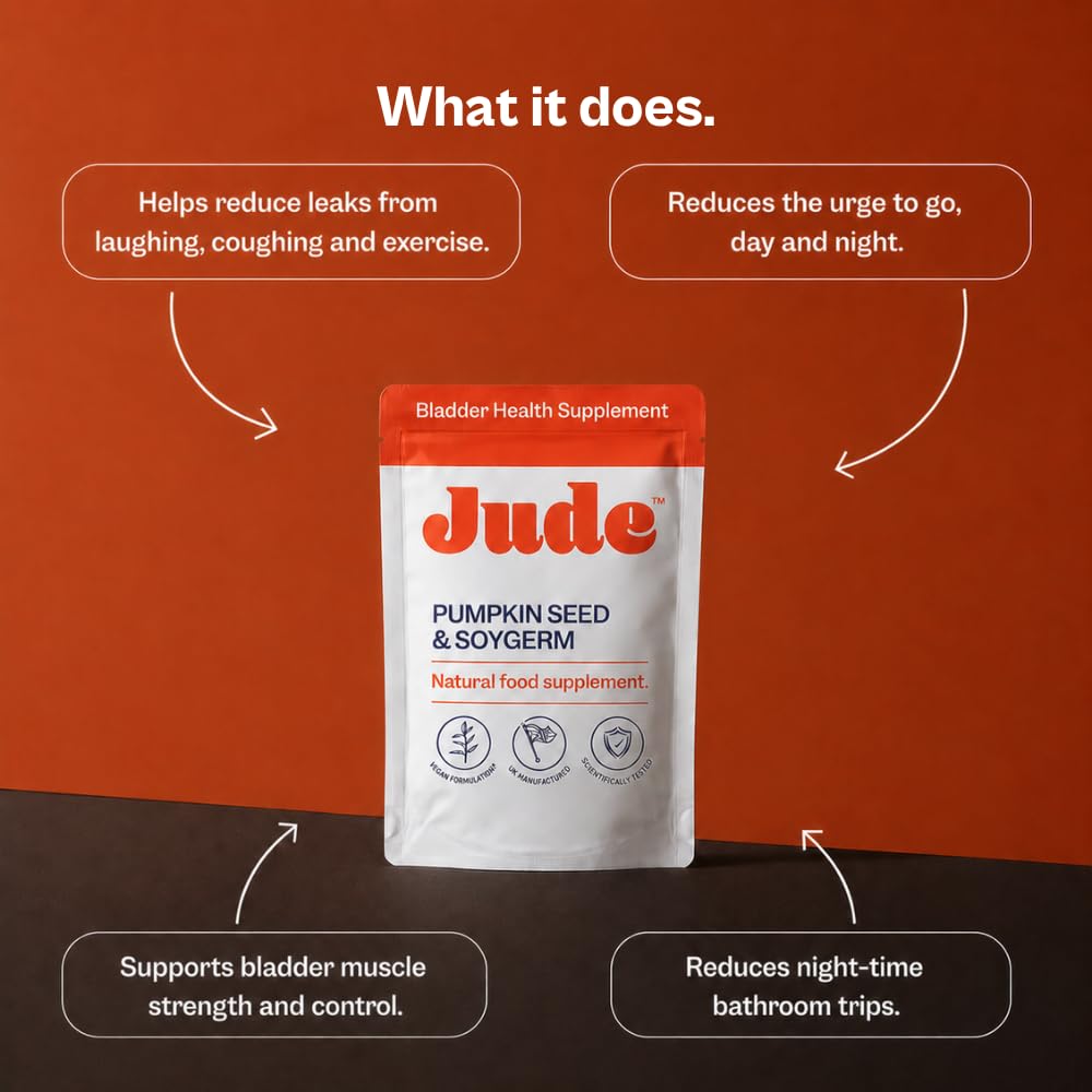 Jude Compléments Alimentaires Contrôle de Vessie 180 Capsules affichage latéral