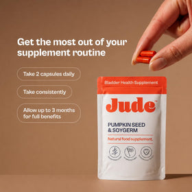 Jude Compléments Alimentaires Contrôle de Vessie 180 Capsules avec des pépins de courge