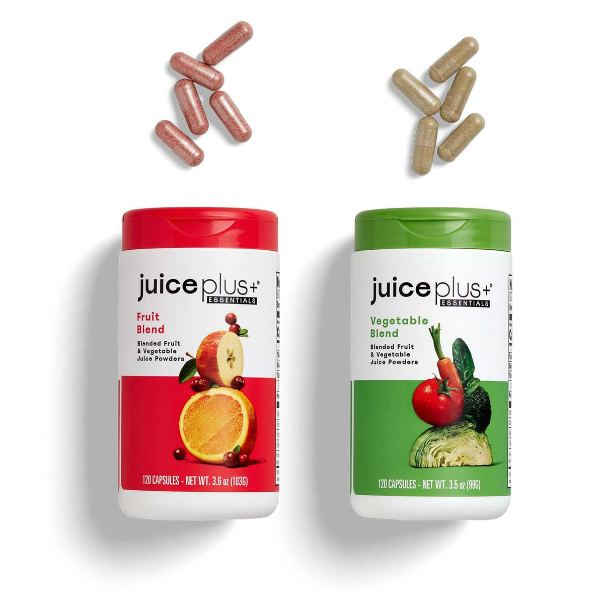 Juice Plus+ Mélange de Fruits et Légumes - 120 capsules, vue de face