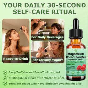 JUIWEFKK Magnésium 12 en 1 700mg étiquette détaillée