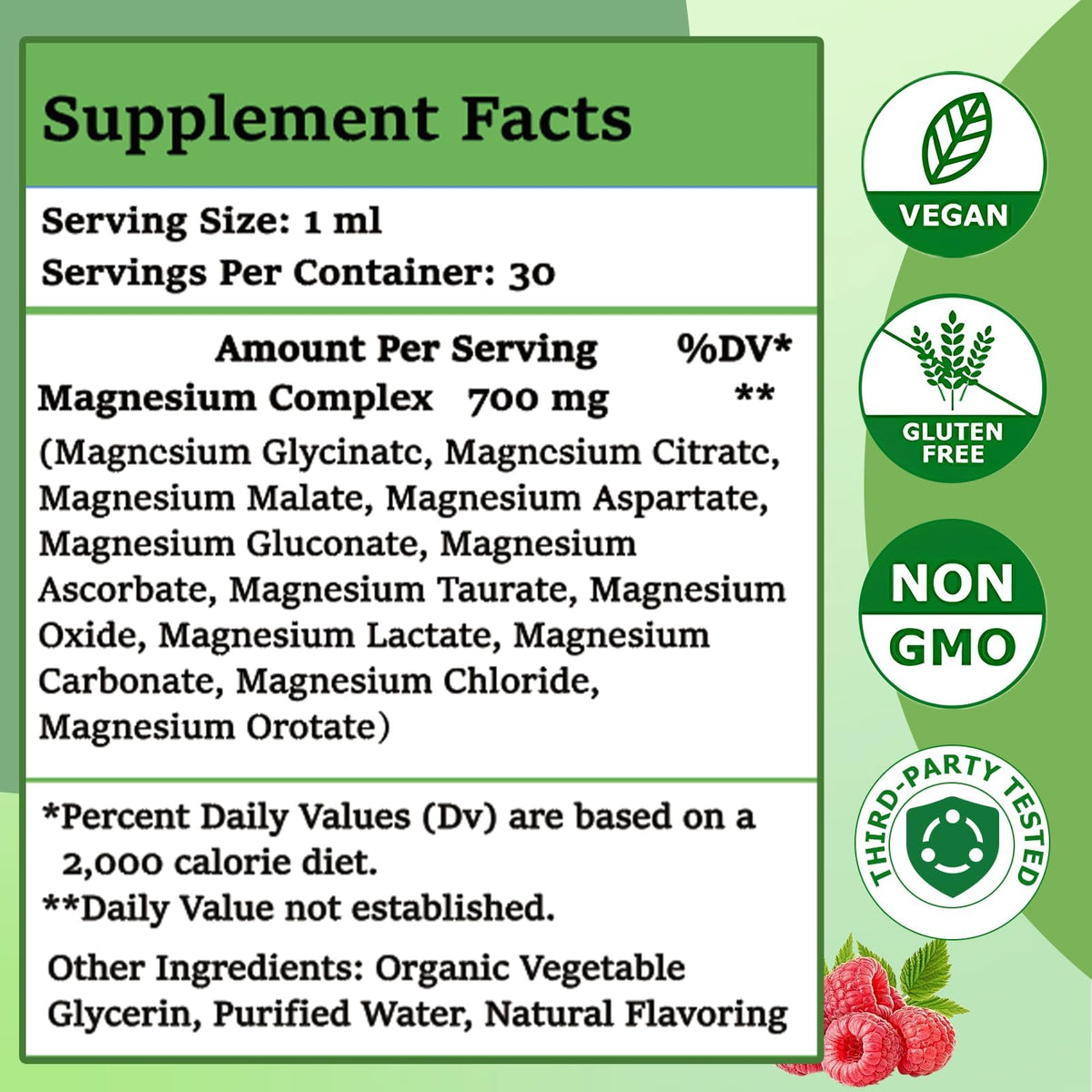 JUIWEFKK Magnésium 12 en 1 700mg flacon arrière