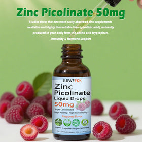 JUIWEFKK Zinc Picolinate 50mg gouttes liquides avec compte-gouttes
