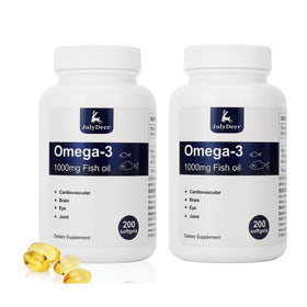 JulyDeer huile de poisson Omega 3 1000mg gélules molles en pot