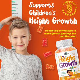 Juneno Gummies Croissance Taille 222g avec emballage
