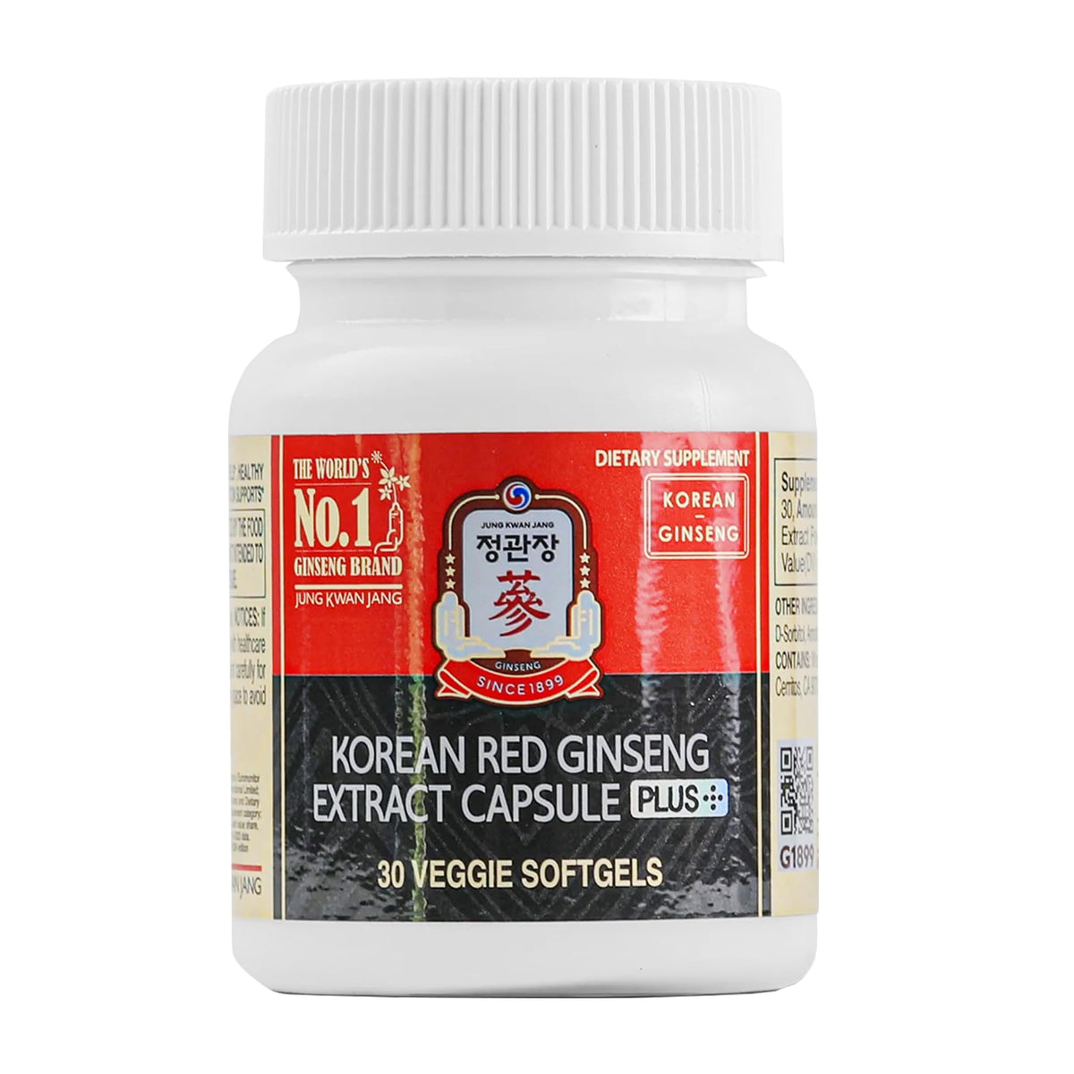 JUNG KWAN JANG Extrait de Ginseng Rouge 30 Capsules Végétales vue de face