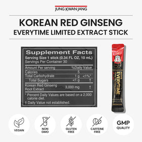 JUNG KWAN JANG Extrait de Ginseng Rouge Coréen avec des ingrédients naturels