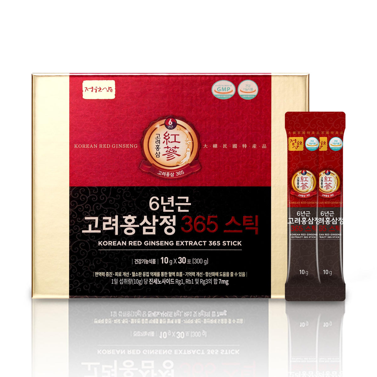 JUNGWONSAM Ginseng Rouge Coréen 6 Ans 30 Sticks emballage avant