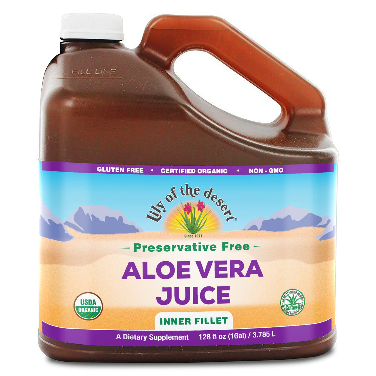 Jus d'Aloe Vera Bio Lily Of The Desert 128 Fl Oz vue avant