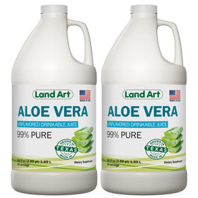 Jus d'Aloe Vera Pur Land Art 64 fl oz pack de 2