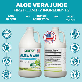 Jus d'Aloe Vera Pur Land Art en gros plan