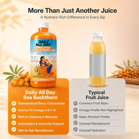 Jus d'Argousier de l'Himalaya en train d'être mélangé dans un smoothie