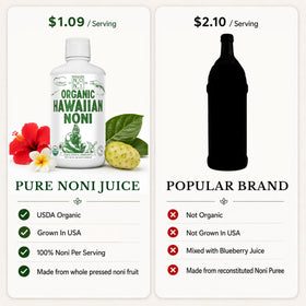 Jus de noni Healing Noni avec fruits de noni frais