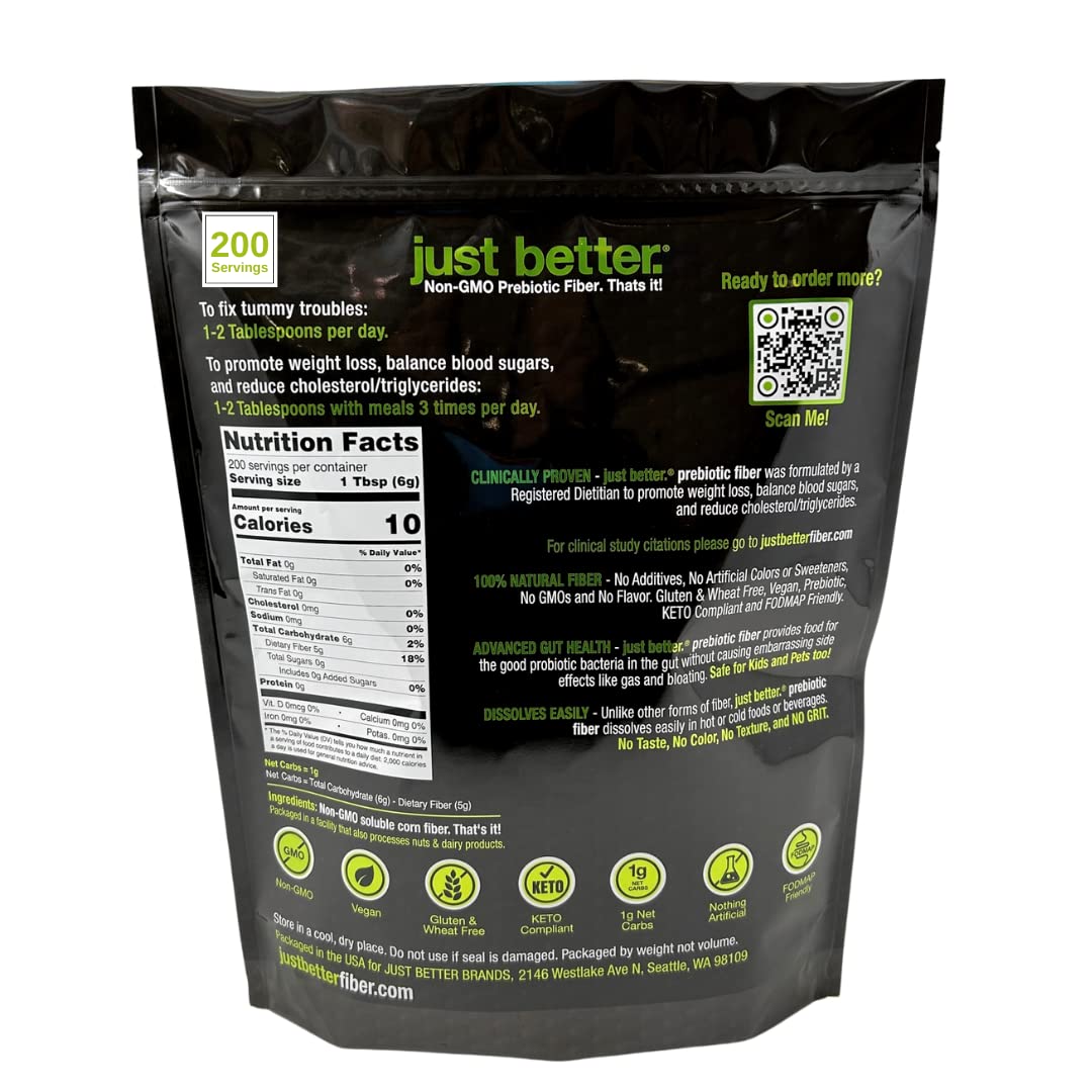 just better. Complément Alimentaire en Fibres Prébiotiques 1252g - vue de côté