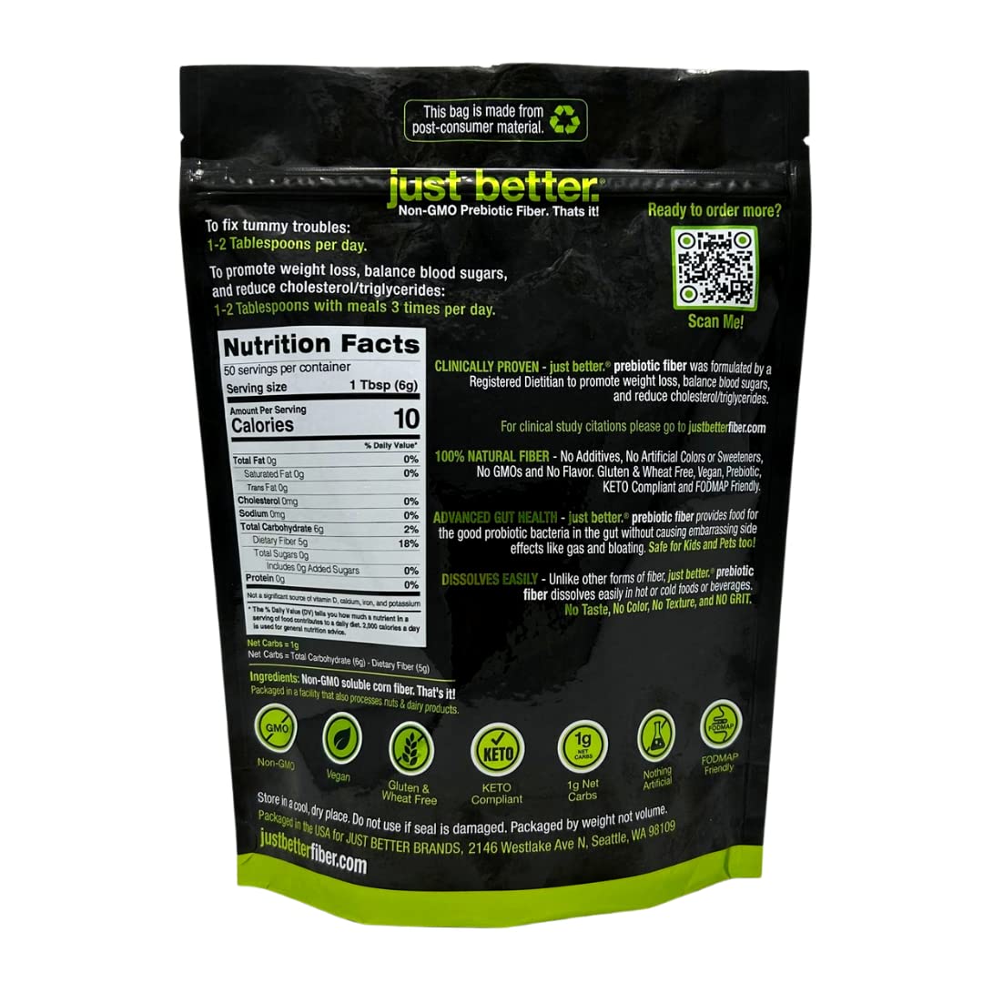 just better. Complément Alimentaire Prébiotique 331g vue arrière