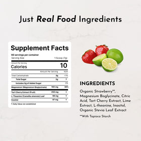 JUST INGREDIENTS Boisson daily wellness Enfants Fraise étiquette arrière
