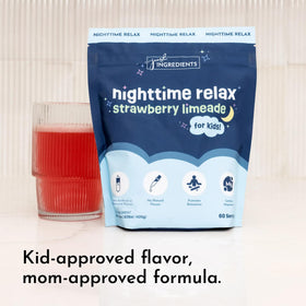 JUST INGREDIENTS Boisson daily wellness Enfants Fraise préparation dans un verre