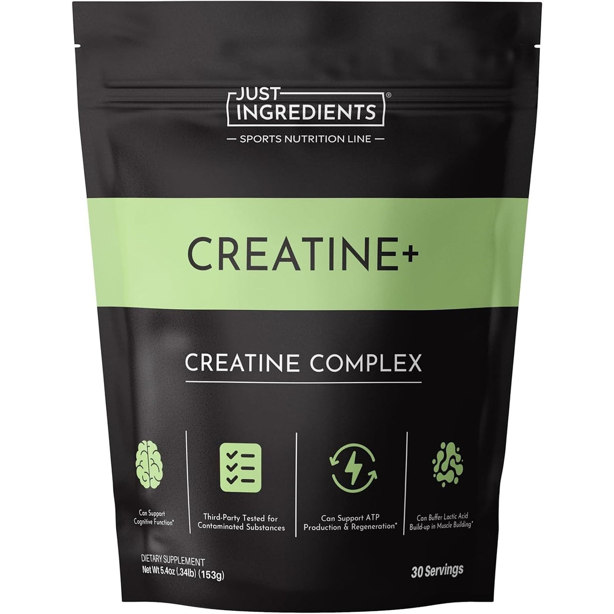 JUST INGREDIENTS Poudre de Créatine Monohydrate 175g - vue de face