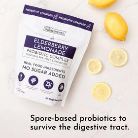 JUST INGREDIENTS Probiotique Citronnade Sureau mélange en poudre