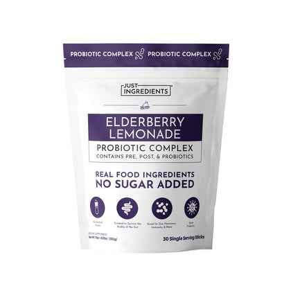 JUST INGREDIENTS Probiotique Citronnade Sureau sachets individuels