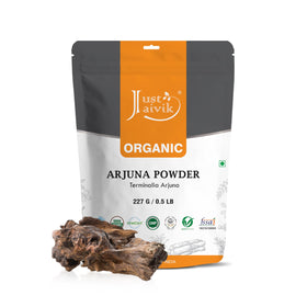Just Jaivik Poudre d'Écorce d'Arjuna 227g sachet avant