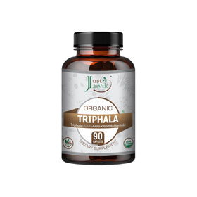 Just Jaivik Triphala 750 mg comprimés bio, vue de face