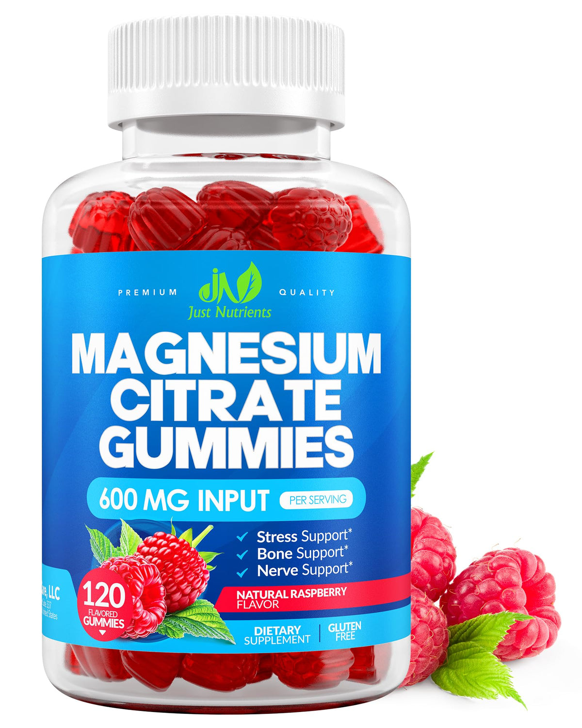 Just Nutrients Gummy Magnésium Citrate 600mg avant de l'ouvrir