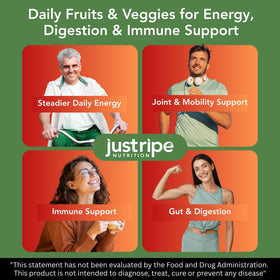 Just Ripe Nutrition Compléments Alimentaires Fruits et Légumes - étiquette des ingrédients