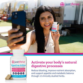 Just Thrive Capsules Bitters daily 50g avec ingrédients botaniques