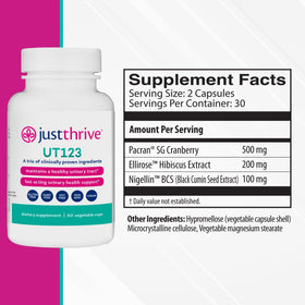 Just Thrive complément cranberry 68g emballage