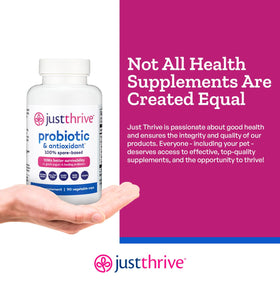 Just Thrive Probiotique 100% à Base de Spores, étiquette et ingrédients