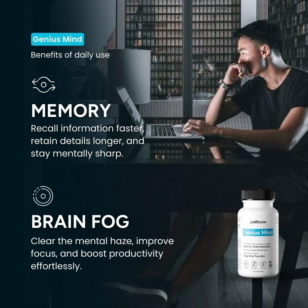 JustFloow Genius Mind® flacon sur fond neutre