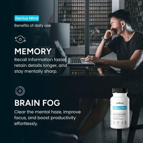 JustFloow Genius Mind® flacon sur fond neutre