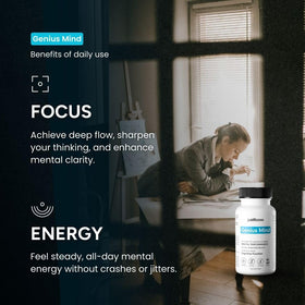 JustFloow Genius Mind® gélules à l'intérieur du flacon