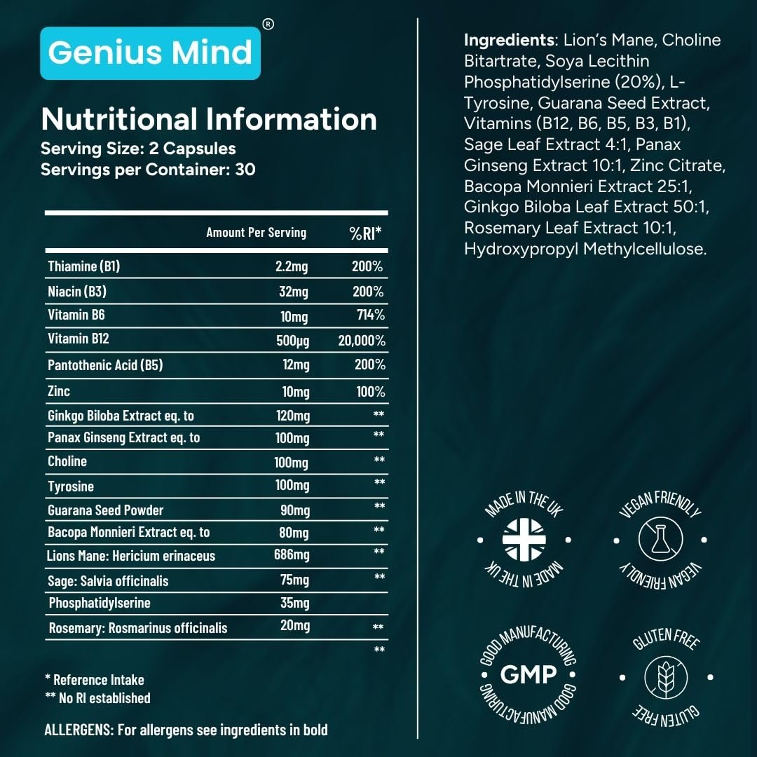 JustFloow Genius Mind® supplément cérébral arrière