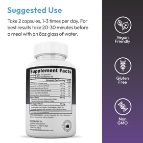 Justified Laboratories Advanced Keto 1500 60 capsules avec étiquette et composition