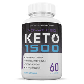 Justified Laboratories Advanced Keto 1500 60 capsules vue avant