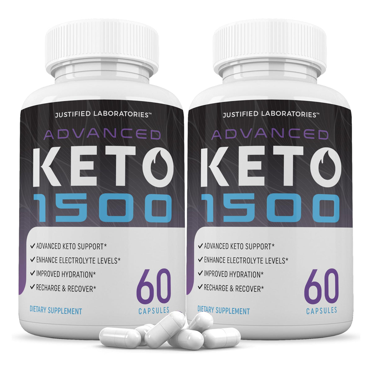 Justified Laboratories Advanced Keto 1500 60 capsules vue de face