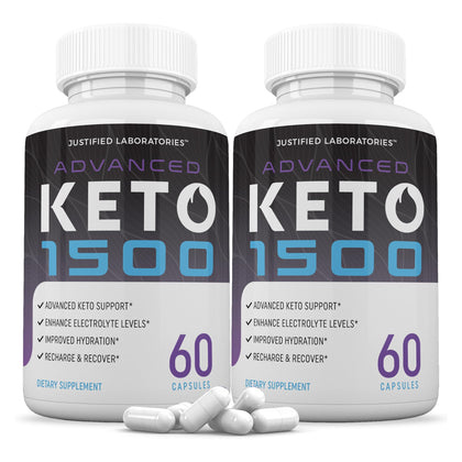 Justified Laboratories Advanced Keto 1500 60 capsules vue de face