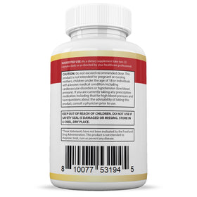 Justified Laboratories Blood Balance Max 60 Capsules à côté d'un verre d'eau