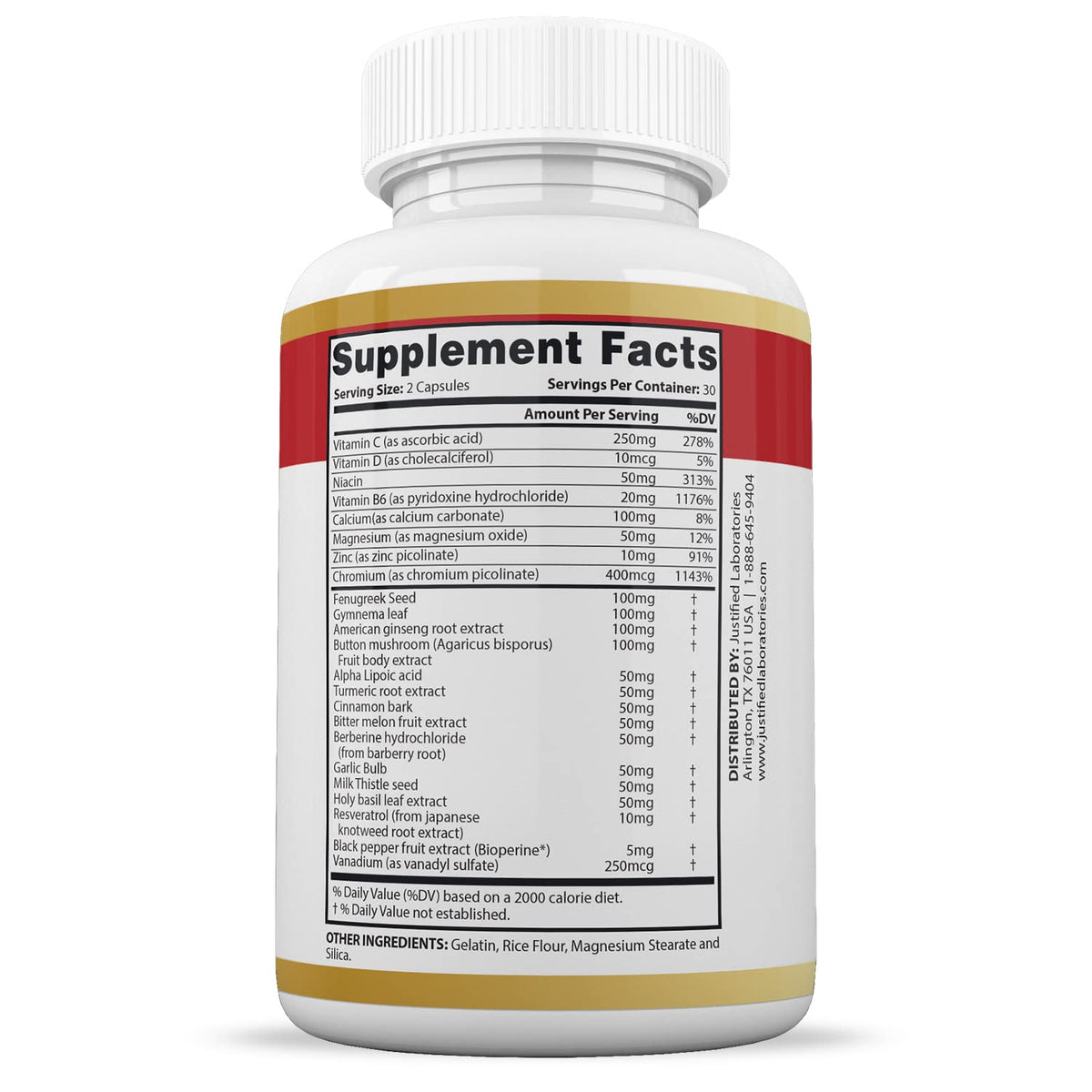 Justified Laboratories Blood Balance Max 60 Capsules vue arrière